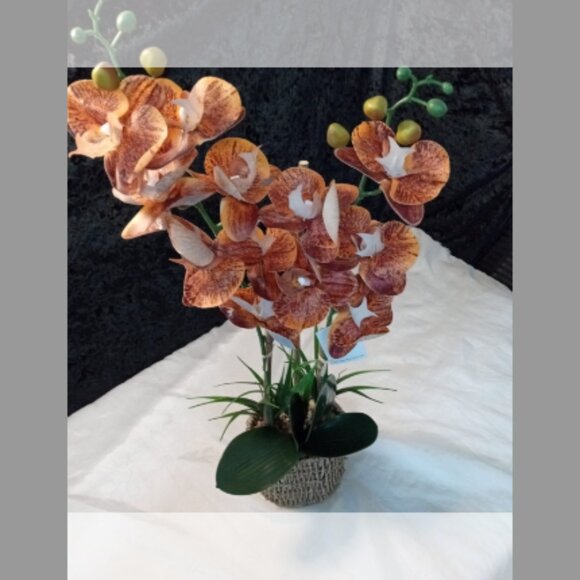 COPY - Artificial Orange Mokara Orchid - Picture 5 of 9